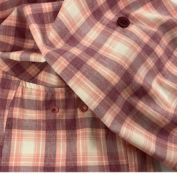 L.L. Bean Shirt Women’s L No Fly Zone Vented Button Up Zip Pockets Outdoor Wear - Picture 7 of 9